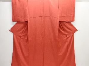 草花模様織り出し色無地着物